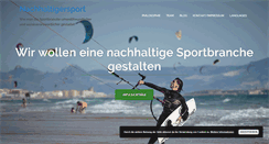 Desktop Screenshot of nachhaltigersport.com